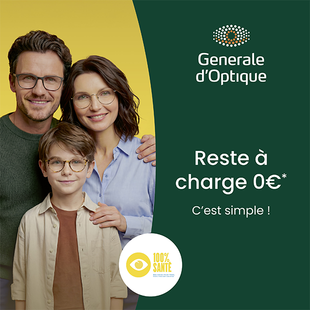 Reste à charge 0€ avec 100% santé chez Générale d'Optique